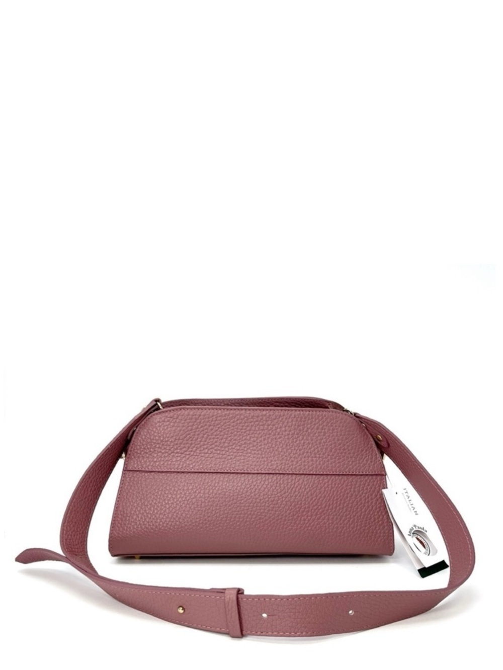 Anna Paola Large Handbag Shoulder Bag Crossbody Rose Pink Leather Suede New NWT